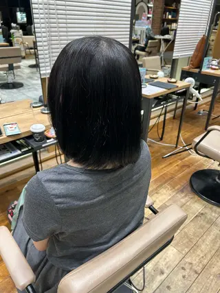 ミディアム カラー 透明感カラー 大工廻あすやのヘアスタイル