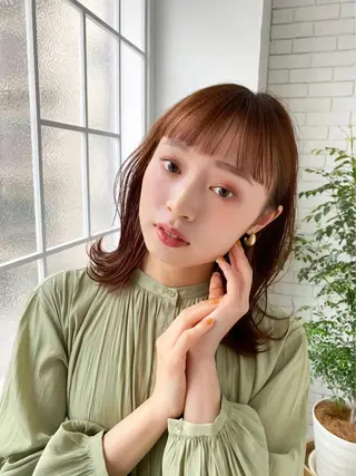 カラー 髪質改善縮毛矯正 ボブレイヤーRINAのヘアスタイル