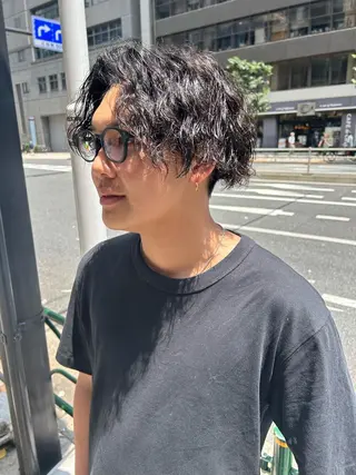 ショート パーマ メンズ 💈メンズ短髪特化 ✂︎伊藤大輝💈のヘアスタイル