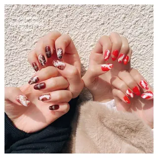 ミディアム ネイル 🐾enen style 🐾のネイルデザイン