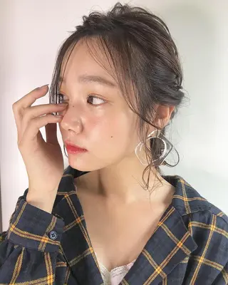 セミロング カラー ヘアアレンジ Satsuki ✂︎♡のヘアスタイル