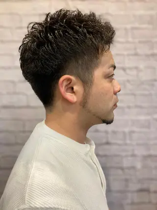 ショート カラー パーマ メンズ お客様満足度NO.1 小林真弥のヘアスタイル