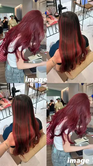ロング カラー ブリーチなしwカラー /艶カラー/oukaのヘアスタイル