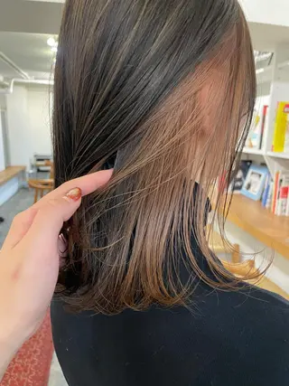 ミディアム カラー 【表参道】Ruri デジタルパーマのヘアスタイル