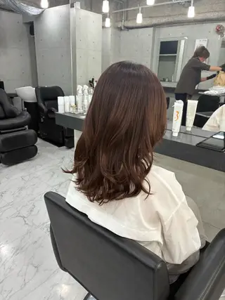 セミロング カラー Endearing 🌟銀座のヘアスタイル