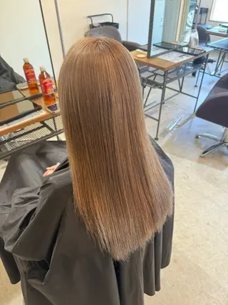 セミロング 透明感カラー🫧 🍒久留米美容室のヘアスタイル