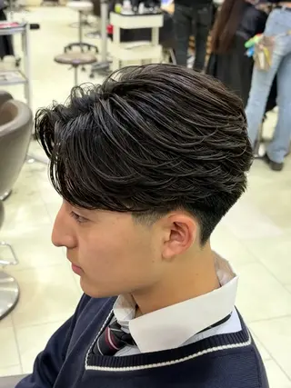ショート メンズ特化パーマ/ フェザー/シャドウのヘアスタイル