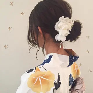 ロング ヘアアレンジ 市川 千夏のヘアスタイル