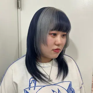 カラー 🫧🛼ハイトーン 🧬🫧フウワのヘアスタイル