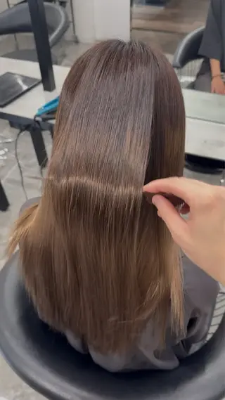 ロング りきと🦋河原町 縮毛矯正/艶カラーのヘアスタイル