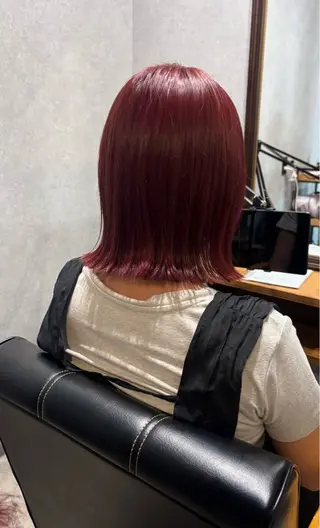ミディアム カラー 韓国ヘア｜透明感｜ mihoのヘアスタイル