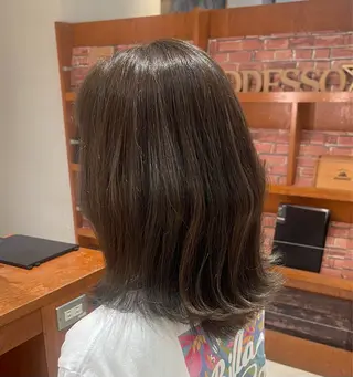 ミディアム カラー 前田 彩良のヘアスタイル