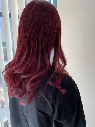 ミディアム ウルフカット レイヤーカット上柿のヘアスタイル
