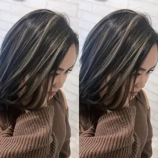 ミディアム 穐田 司樹のヘアスタイル
