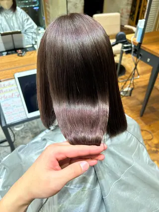ミディアム カラー パーマ 銀座✨レイヤーカット 顔まわり/坂本亜裟海のヘアスタイル