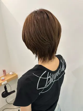 ショート カラー レイヤー/ナチュラル 💐nao.のヘアスタイル