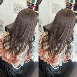 カラー 池田偲乃/上尾🐰 レイヤー/艶カラーのヘアスタイル