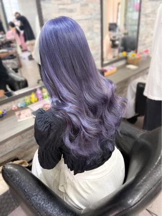 ロング カラー ハイトーンエクステ 🎩カズキ🎩のヘアスタイル