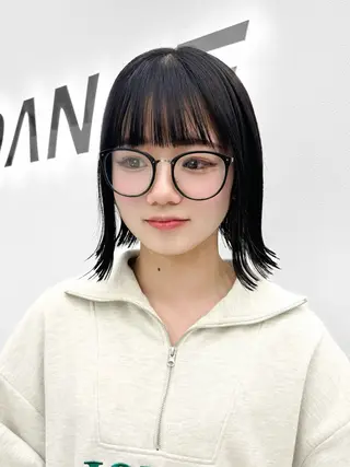 ショート カラー ヘアアレンジ 縮毛矯正🤍 盛れるボブ/ひかりのヘアスタイル