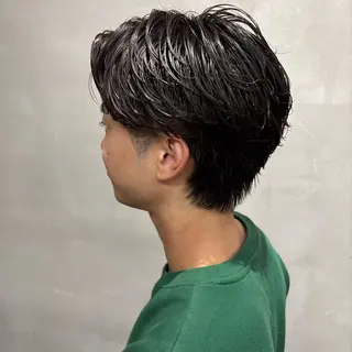 パーマ メンズ 瑠己杏 :ボブ/ ハイトーンのヘアスタイル