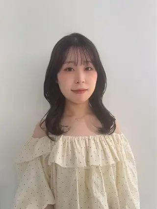 ミディアム 透明感カラー🫧 🍒久留米美容室のヘアスタイル