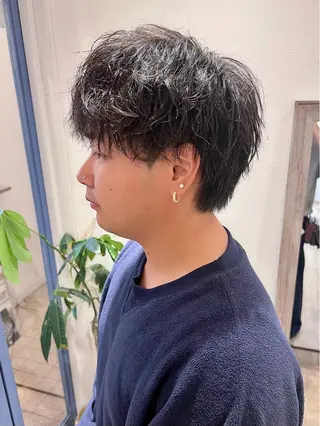 ミディアム パーマ メンズ 💐メンズ特化× パーマ💐早坂駆留のヘアスタイル