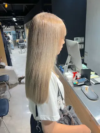 ロング NANAMI🩵 大人可愛い韓国ヘアのヘアスタイル