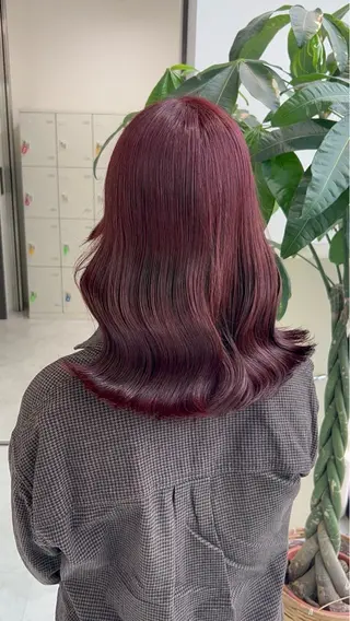 セミロング カラー パーマ ヘアアレンジ 🤍透明感カラー🤍 似合わせ🤍AINEのヘアスタイル