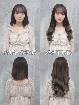 ロング ヘアアレンジ カラー LIP 大阪本店 エクステ MISAのヘアスタイル