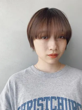 ショート カラー ボブパーマコテ巻き風 パーマNo1深江秀平のヘアスタイル