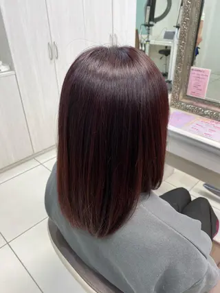 セミロング カラー 藤本 悠雅のヘアスタイル