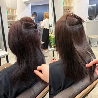 ロング 絶対綺麗な暖色カラー 🎯あります✨増渕✨のヘアスタイル