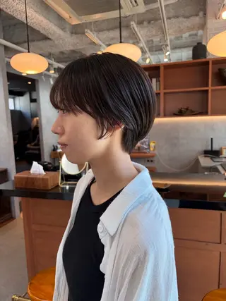 ショート ほの /縮毛矯正 /メンズ/カラーのヘアスタイル