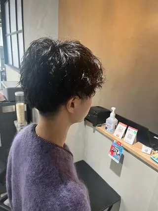 ショート パーマ ヘアアレンジ メンズ 松下 倫子のヘアスタイル