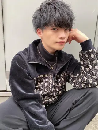 ミディアム カラー メンズ 【メンズサロン】 BLUCK 横浜のヘアスタイル