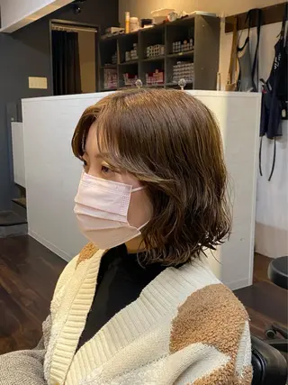 ミディアム カラー ヘアアレンジ レイヤーカット×髪質 改善🇰🇷シオリのヘアスタイル