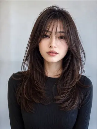 ロング カラー 韓国×艶ハイトーンが かわいい✨️リオ🍒のヘアスタイル
