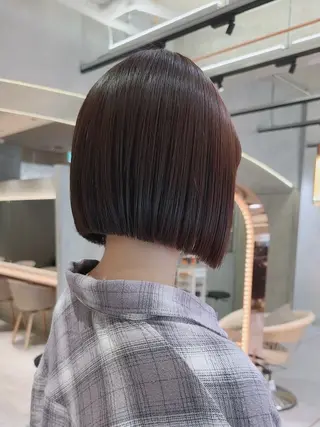 ショート カラー ヘアアレンジ 縮毛矯正🤍 盛れるボブ/ひかりのヘアスタイル