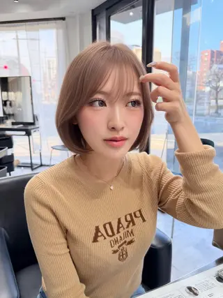 ミディアム 🖤JIN🖤久留米 ハイトーン 髪質改善のヘアスタイル