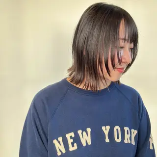 ミディアム カラー 佐藤彩奈/レディース カットモデル募集中のヘアスタイル