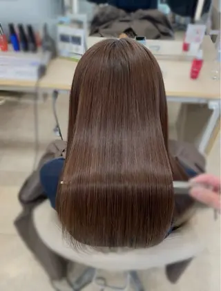 ロング シャドウパーマ／骨格 矯正カット　トモキのヘアスタイル