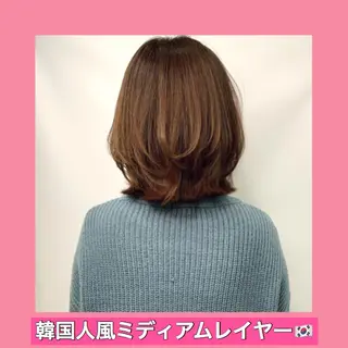 ミディアム K-POP好き美容師 🇰🇷Kai.Yのヘアスタイル