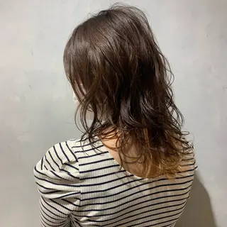 セミロング カラー 小沼 正悟のヘアスタイル