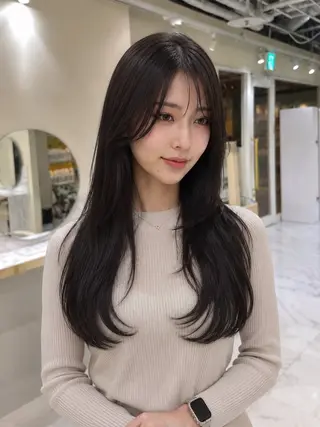 ロング カラー 大人韓国レイヤ ー特化|角岡泉希🩶のヘアスタイル