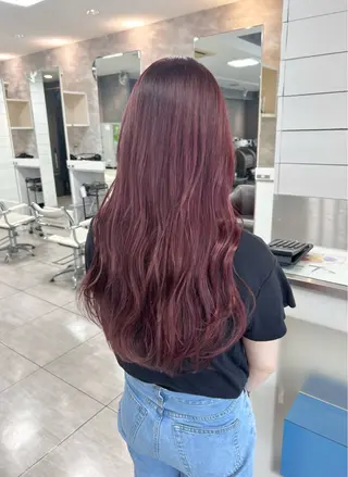 ロング レイヤー/艶髪カラー 森本くるみのヘアスタイル