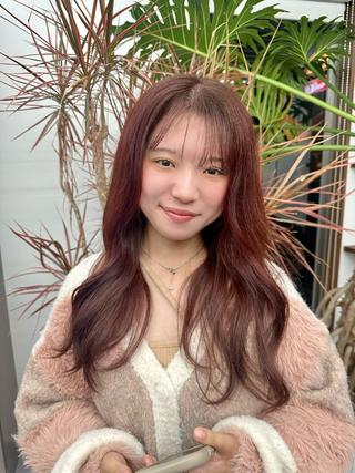 ロング カラー 恩田 遼のヘアスタイル
