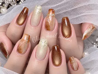 ネイル エツメ💅 長さ出し🎀デザインのネイルデザイン