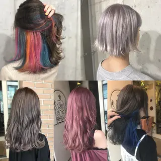 ミディアム カラー パーマ ヘアアレンジ メンズ キッズ ネイル マツエク・マツパ サロンドミルク 渋谷高比良のヘアスタイル