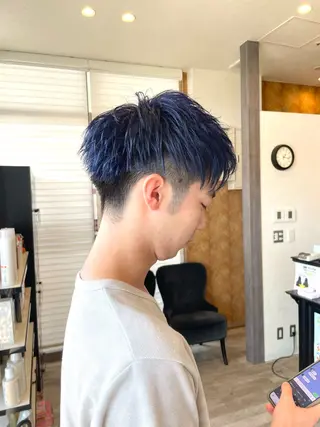 ショート カラー メンズ 田中   麗彩也のヘアスタイル
