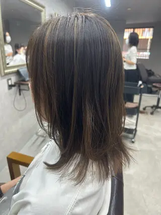 セミロング カラー Lien 深井店のヘアスタイル